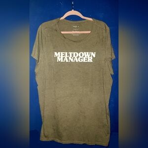 Torrid Olive 'Meltdown Manager' Tee